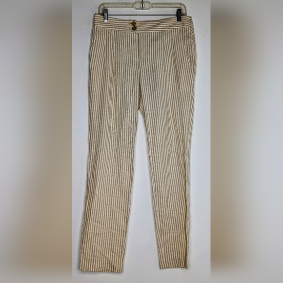 NONchalant Rebecca Pants in Crema | Stripe NWT - Picture 1 of 5